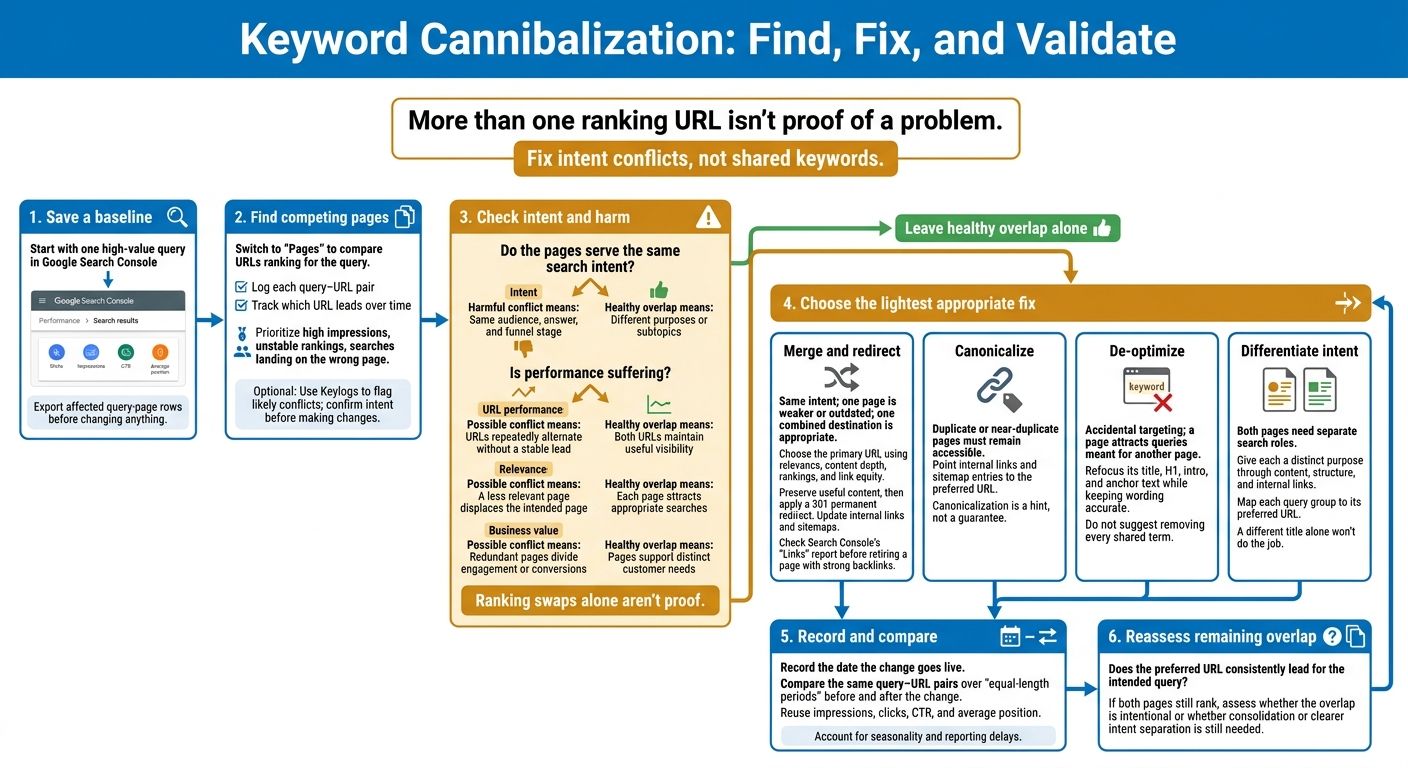 Keyword Cannibalization: Find, Fix, and Validate