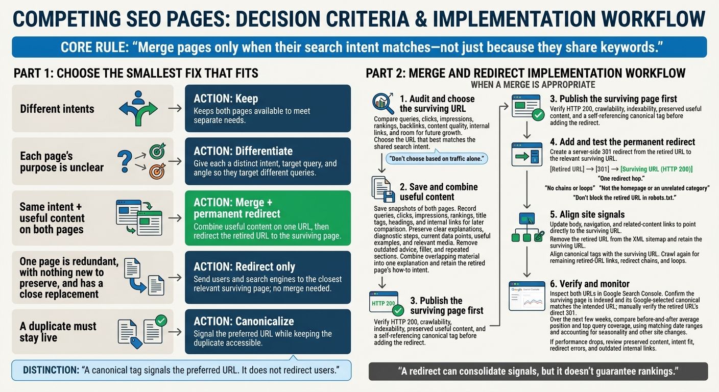 Competing SEO Pages: Choose the Right Fix